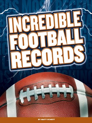 cover image of Incredible Football Records